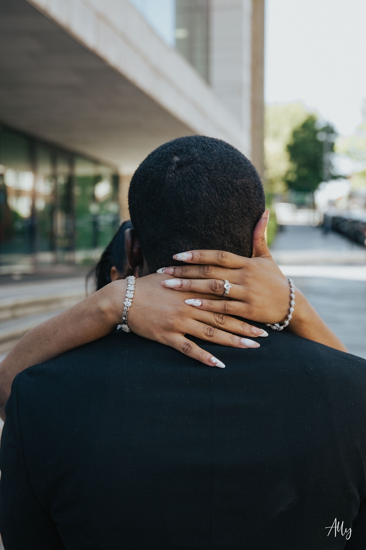 Mercy embracing Ifeoluwa